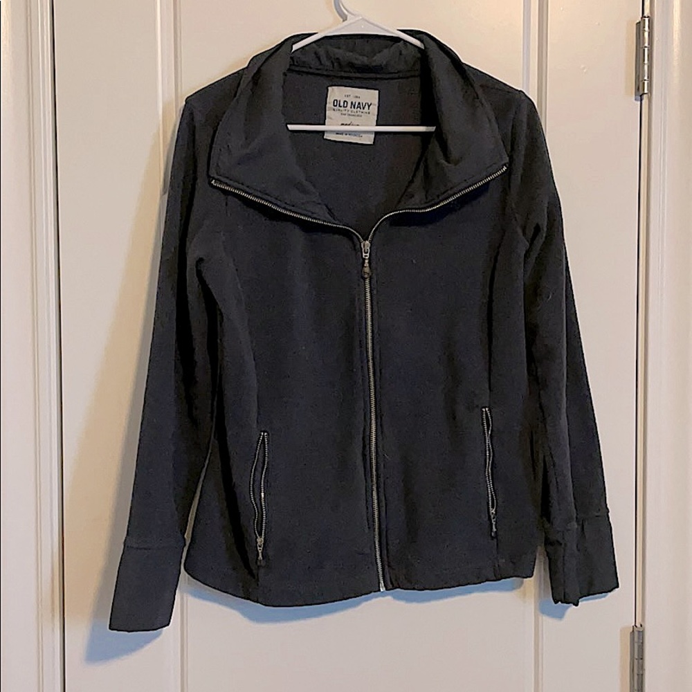 Old Navy dark blue fleece zip jacket in medium - Picture 1 of 1